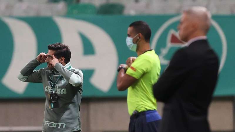 Abel Ferreira, técnico do Palmeiras, durante partida contra o SPFC pela Libertadores
