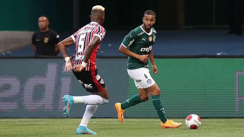 Jorge em jogo do Palmeiras contra o SPFC, durante segunda partida válida pela final do Paulistão 2022, no Allianz Parque.