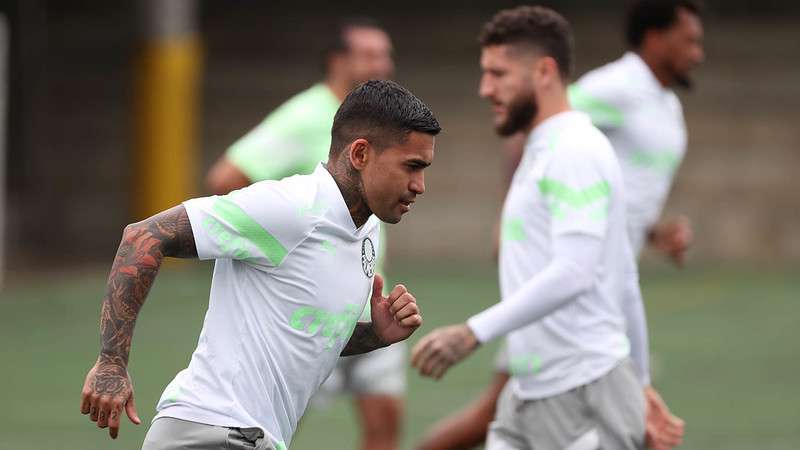 Dudu durante treinamento do Palmeiras no CT do Sócrates Valência, em Pereira, na Colômbia.