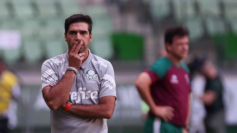 Abel Ferreira em jogo do Palmeiras contra o Fluminense, durante partida válida pela trigésima sétima rodada do Brasileirão 2023, no Allianz Parque.