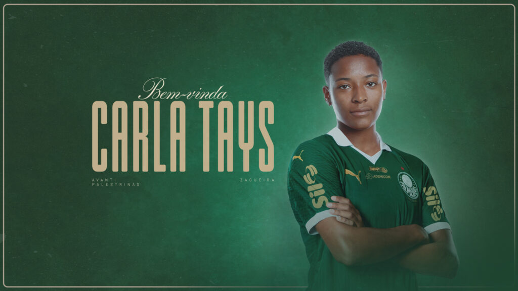 Anúncio do site oficial do Palmeiras sobre a zagueira Thais Carla