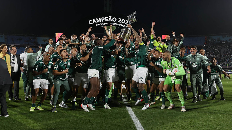 Comemorações da SE Palmeiras pela conquista da Copa Libertadores 2021.