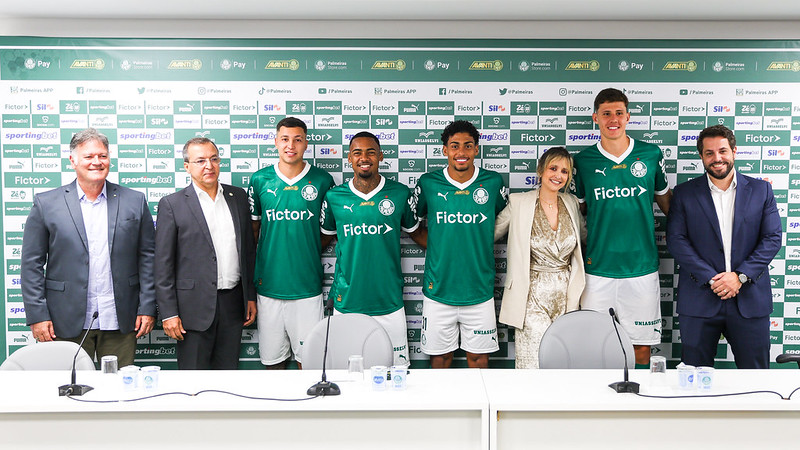Apresentação do Grupo Fictor, novo patrocinador máster das categorias de base da S.E. Palmeiras, na Arena Barueri, em Barueri-SP